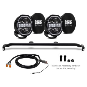 Ford Bronco Light Pods - Borne Off-Road - 2in x 7in Round - Mod Bumper - `21-`27